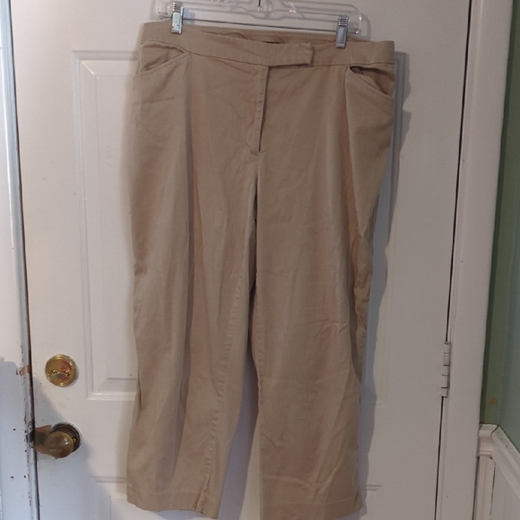 George Women's Khaki Pants See Description 16W Stretch Work Career - Picture 1 of 11